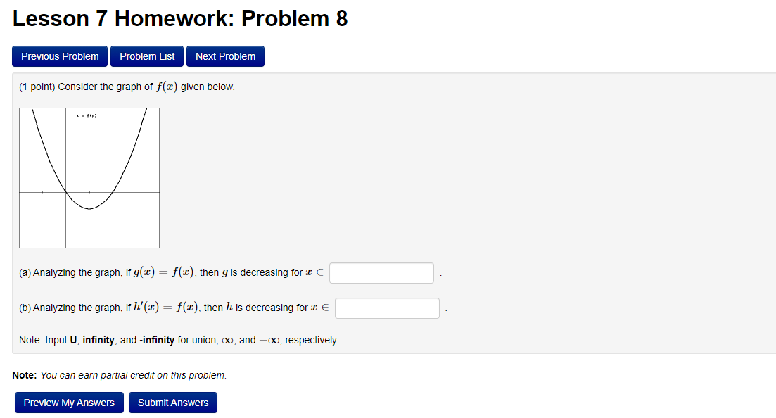 Solved Lesson 7 Homework: Problem 8 Previous Problem Problem | Chegg.com