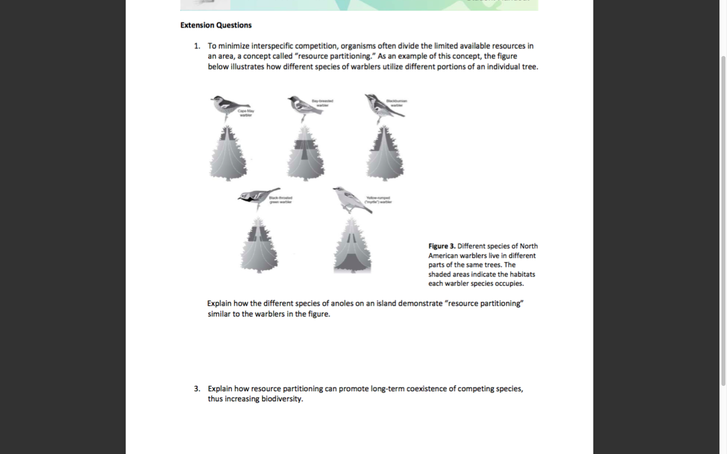 Solved Extension Questions 1. To minimize interspecific | Chegg.com