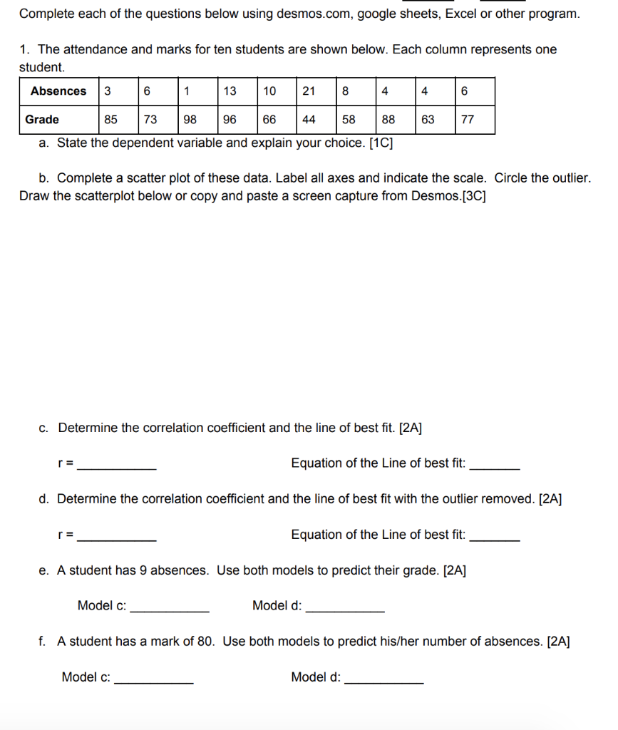 Solved Complete each of the questions below using | Chegg.com