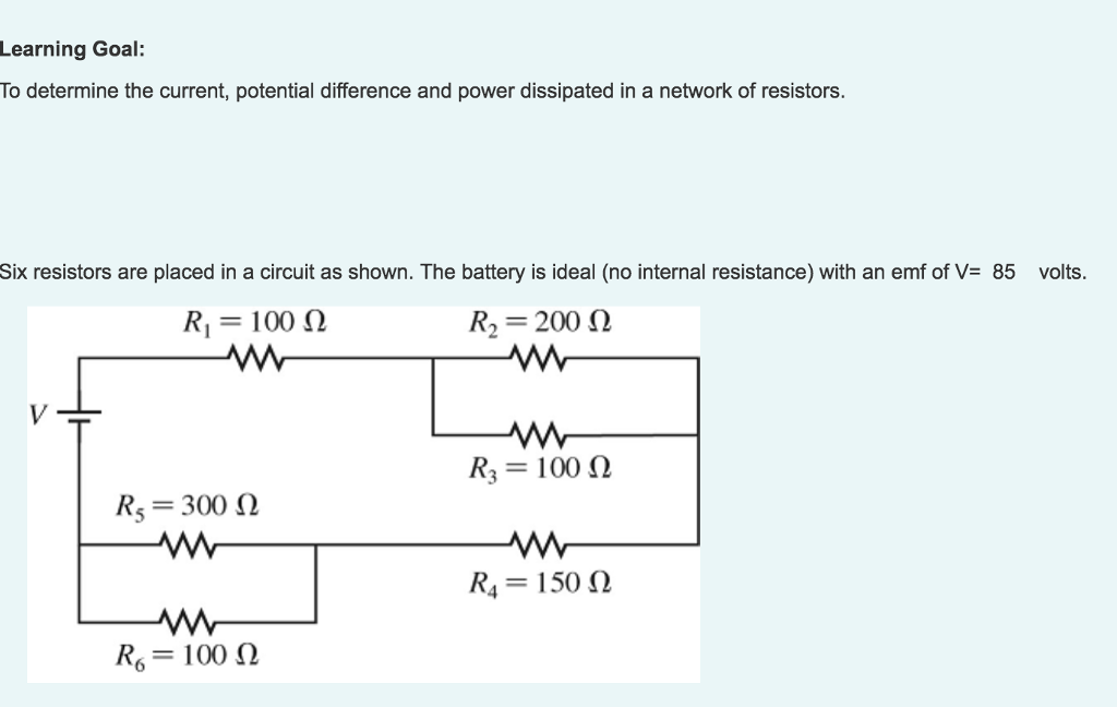 Solved Learning Goal To determine the current, potential