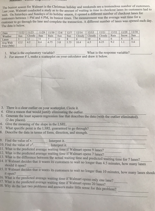Solved The busiest season for Walmart is the Christmas