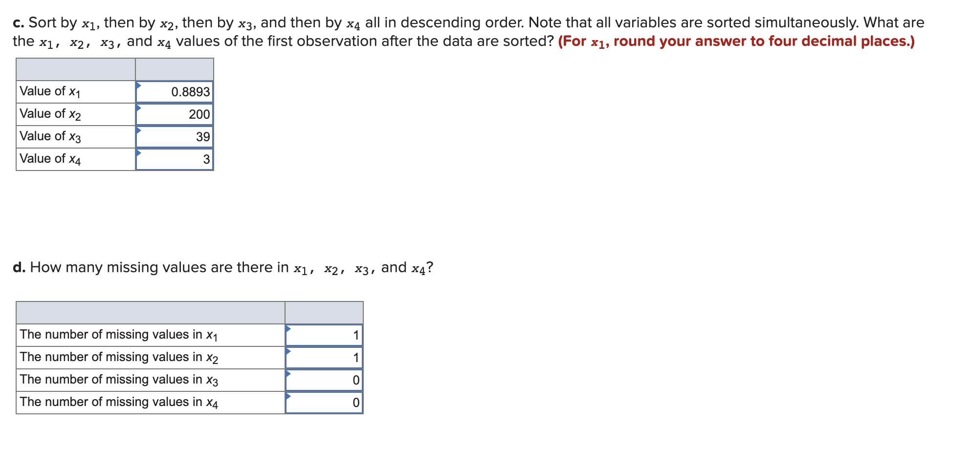 Solved \r\n\r\ne. How many observations are there in each | Chegg.com