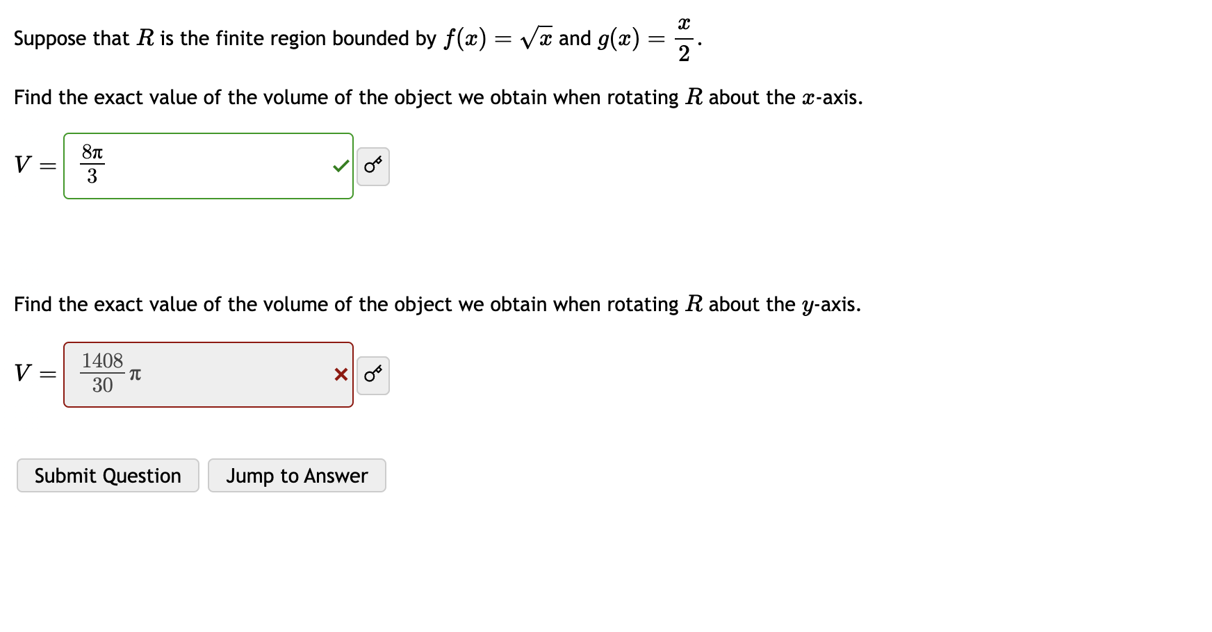 Solved Suppose that R is the finite region bounded by f(x)=x | Chegg.com