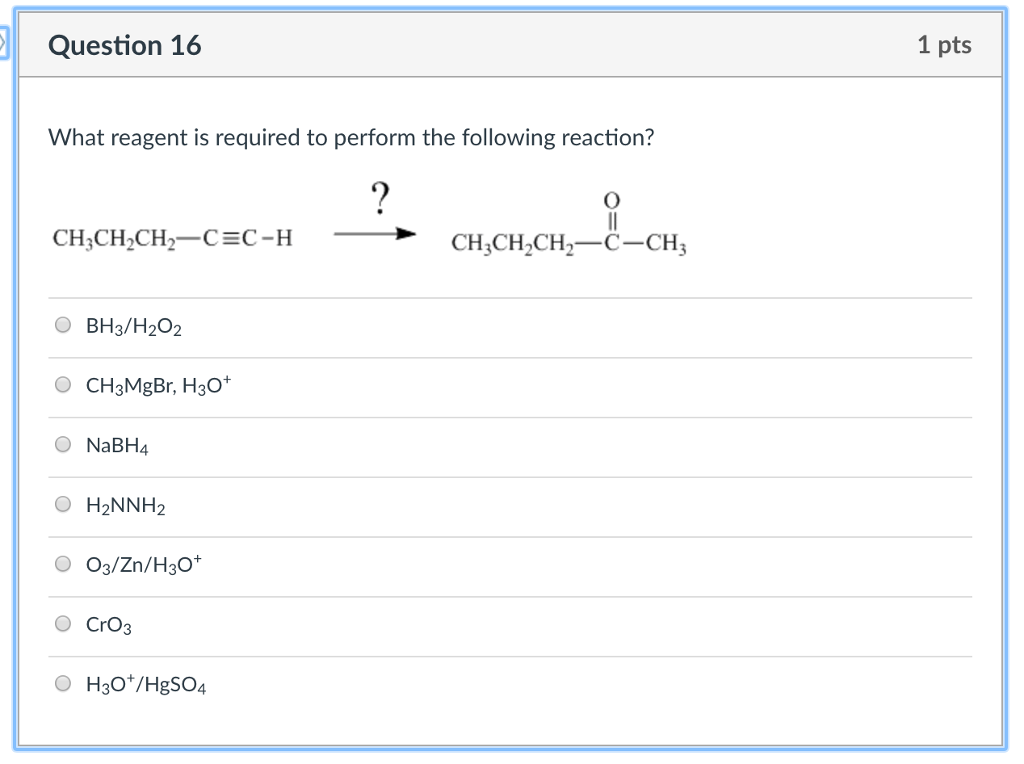 Solved Question5 1 pts What is the product of the following | Chegg.com