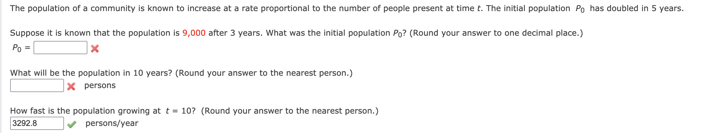Solved The population of a community is known to increase at | Chegg.com