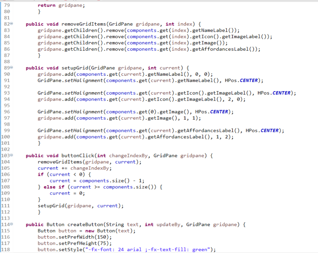 Solved button. setOnAction (click −> buttonClick(updateBy, | Chegg.com