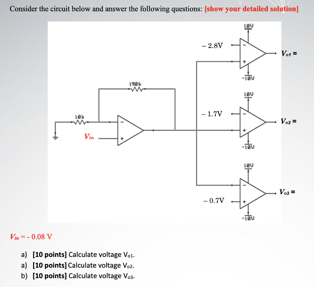 Solved Consider the circuit below and answer the following | Chegg.com