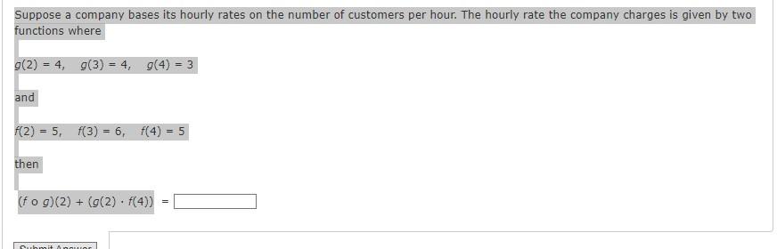 Solved Suppose a company bases its hourly rates on the | Chegg.com