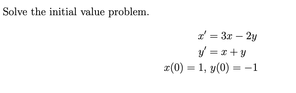Solved Solve the initial value problem. | Chegg.com