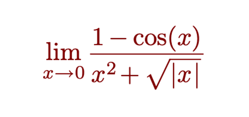 Solved limx→01-cos(x)x2+|x|2 | Chegg.com