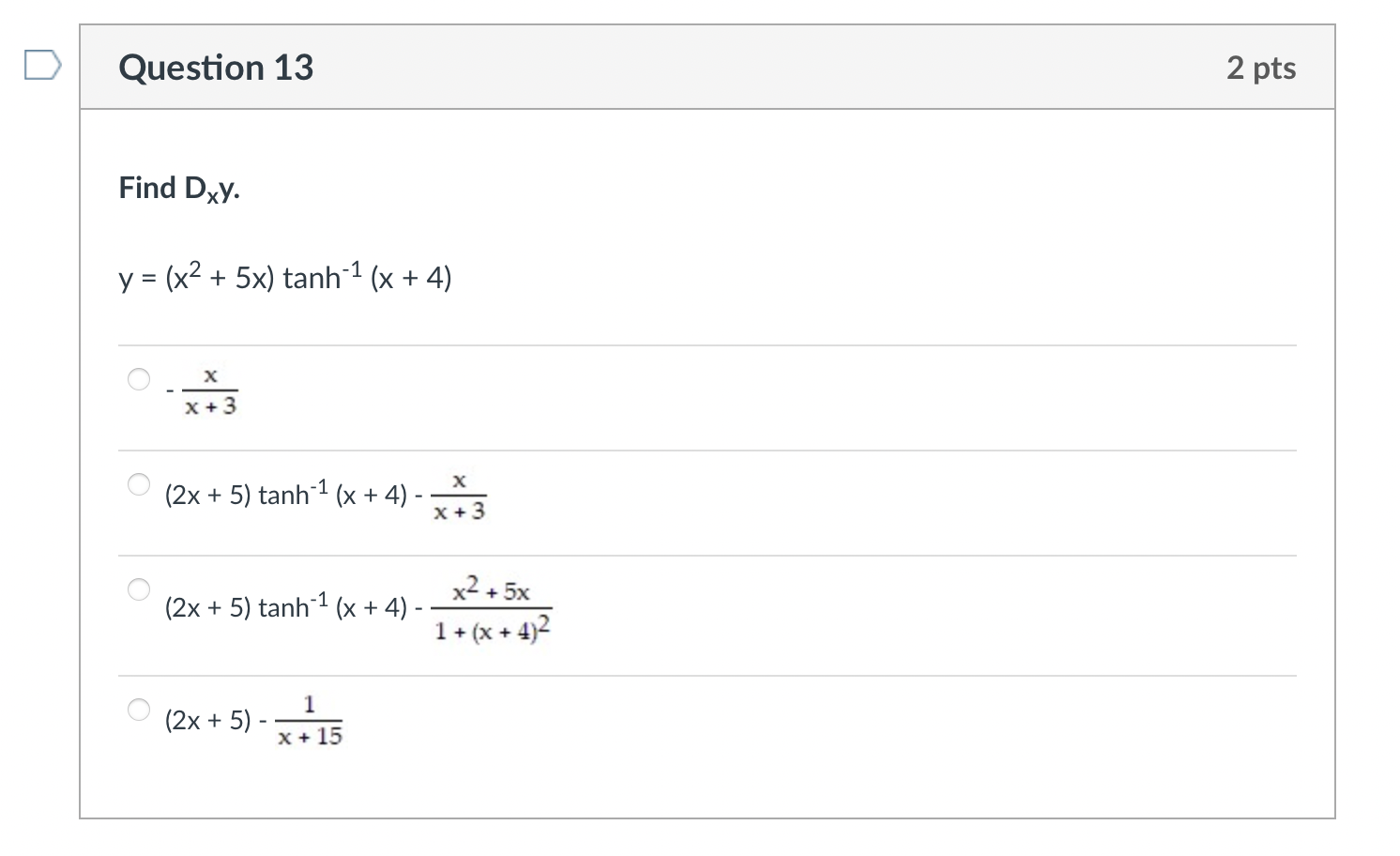 solved-question-13-2-pts-find-dxy-y-x2-5x-tanh-1-x-chegg