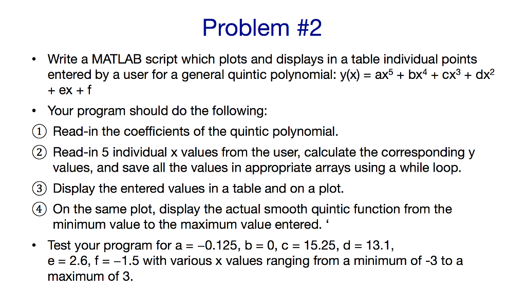 Solved Problem #2 Write a MATLAB script which plots and | Chegg.com
