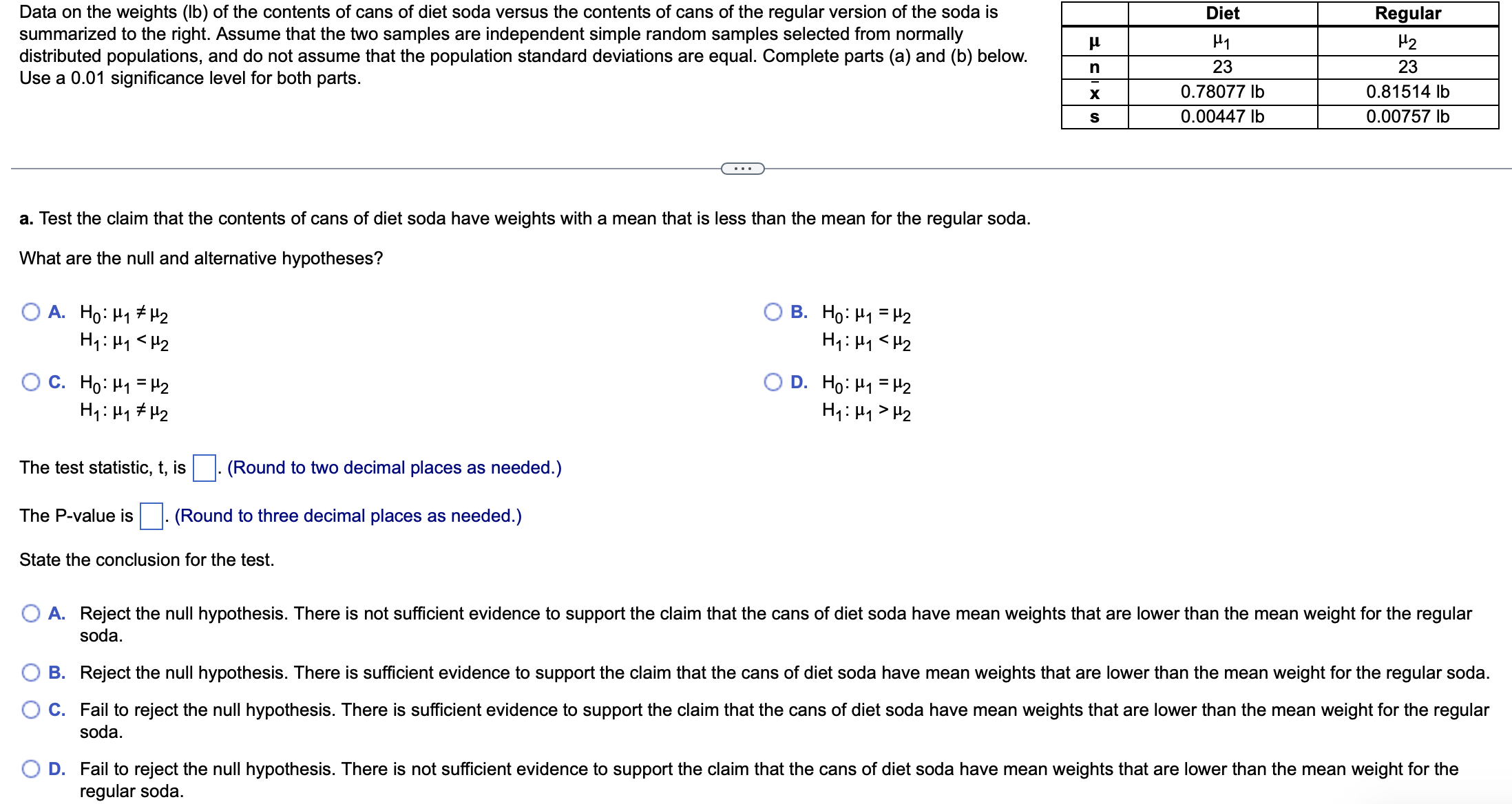 data-on-the-weights-ib-of-the-contents-of-cans-of-chegg