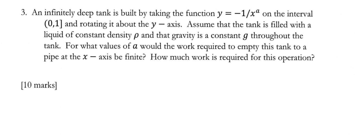 Solved 3. An infinitely deep tank is built by taking the | Chegg.com
