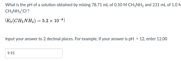 Solved What is the pH of a solution obtained by mixing 78.71 | Chegg.com