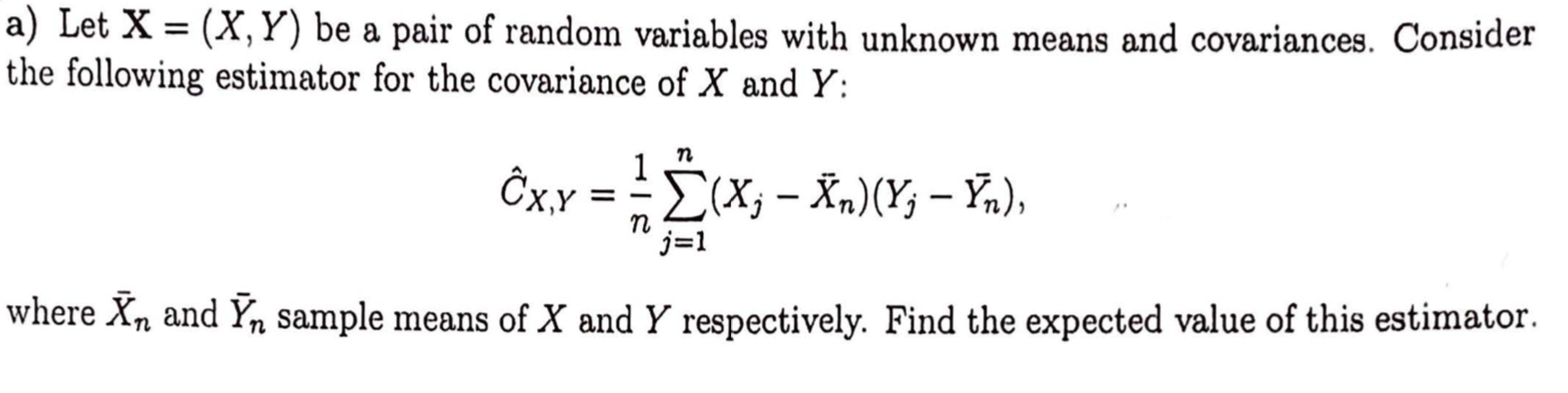 Solved a) Let X = (X,Y) be a pair of random variables with | Chegg.com