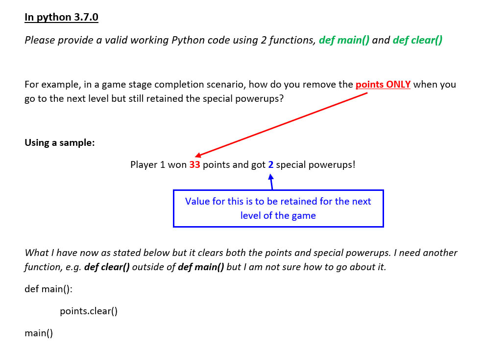Solved In python 3.7.0 Please provide a valid working Python | Chegg.com