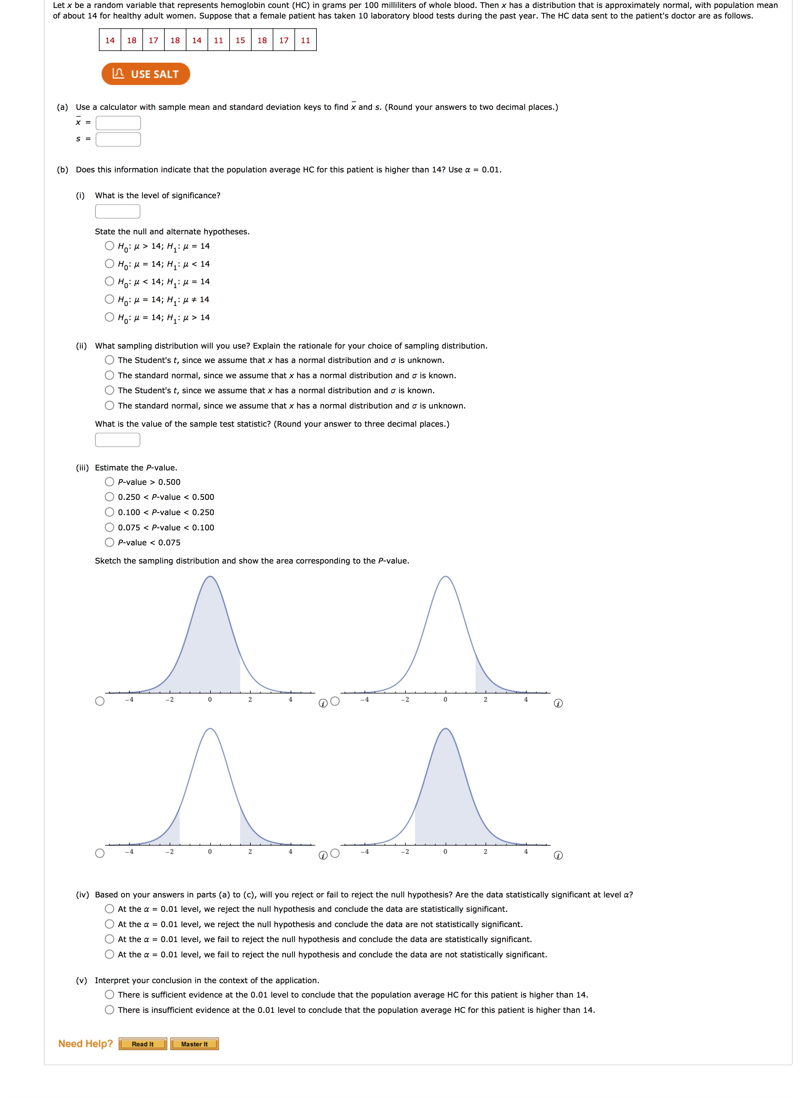 Solved (a) Use a calculator with sample mean and standard