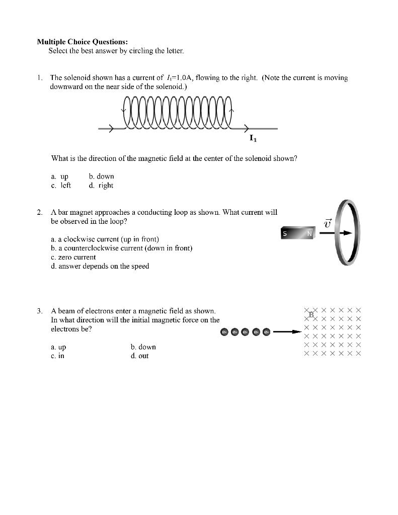 Solved Multiple Choice Questions: Select the best answer by | Chegg.com