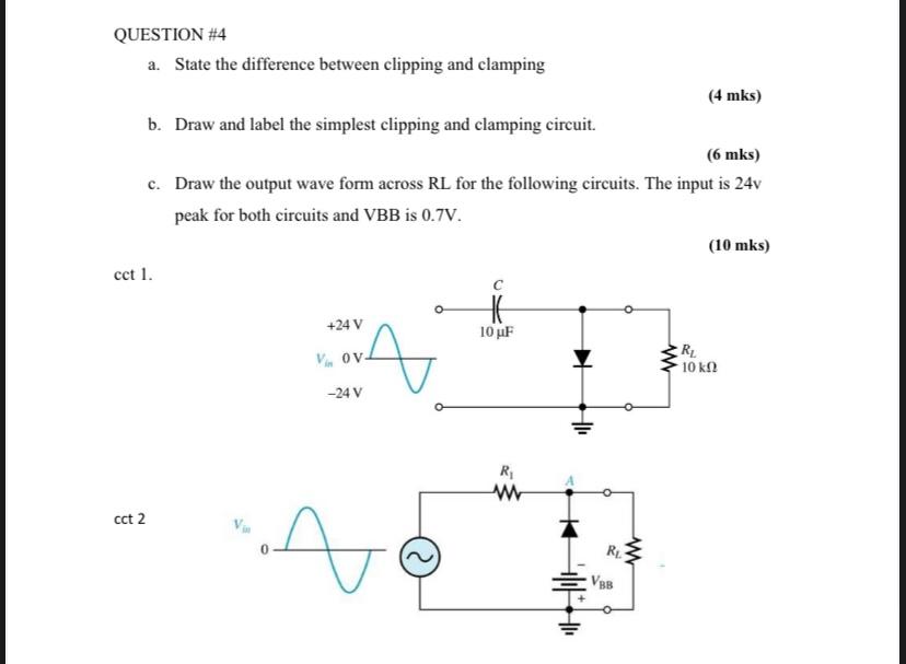 Solved QUESTION \4 a. State the difference between clipping