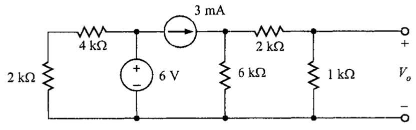 Solved Use the nodal analysis to find V0 in the network of | Chegg.com