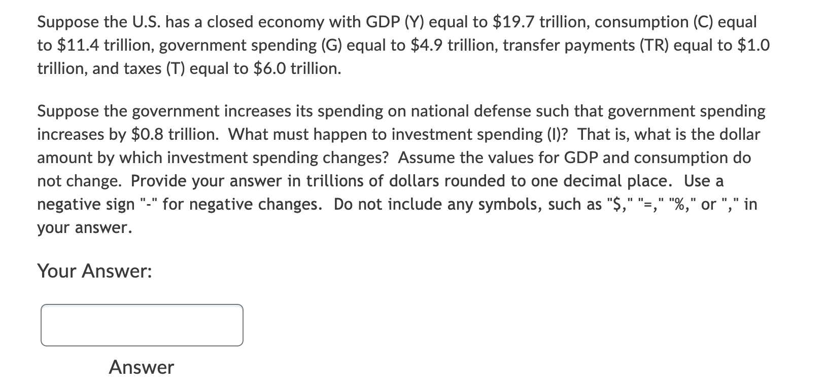 suppose-the-u-s-has-a-closed-economy-with-gdp-y-chegg