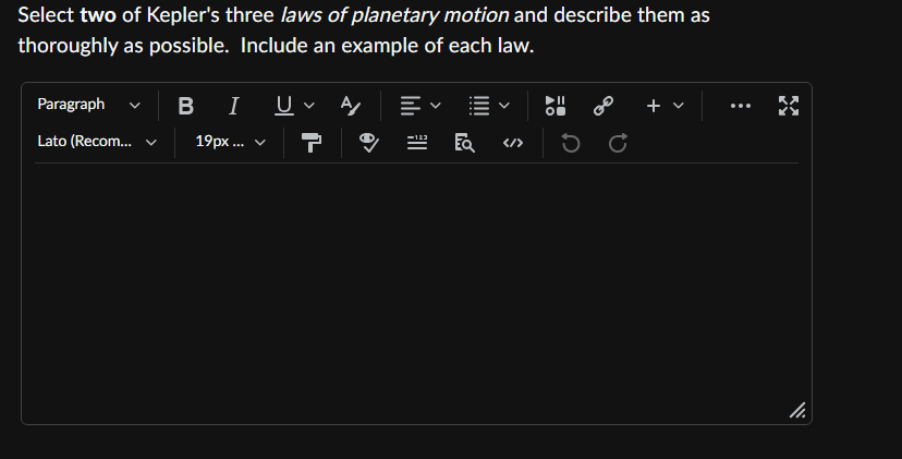 briefly describe each of kepler's three laws of planetary motion