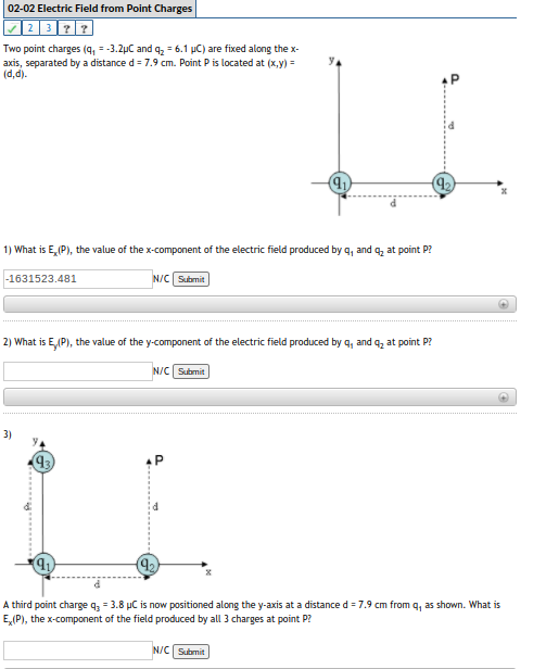 Solved 02-02 Electric Field from Point Charges Two point | Chegg.com
