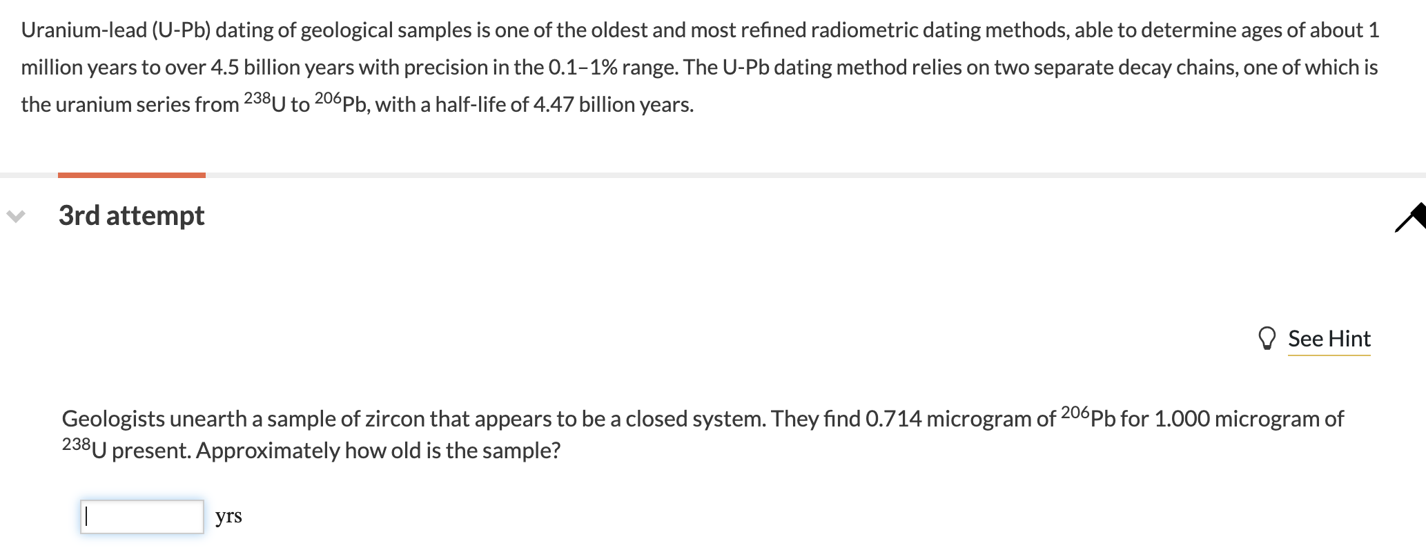 solved-uranium-lead-u-pb-dating-of-geological-samples-is-chegg