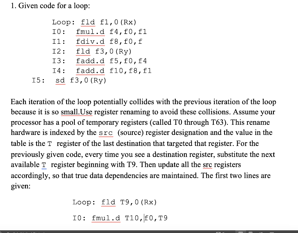 Solved 1. Given code for a loop: Each iteration of the loop | Chegg.com