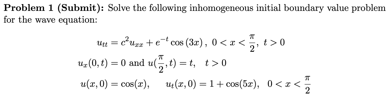 Solved 3 Solve The Inhomogeneous Neumann Diffusion Problem Or Cheggcom