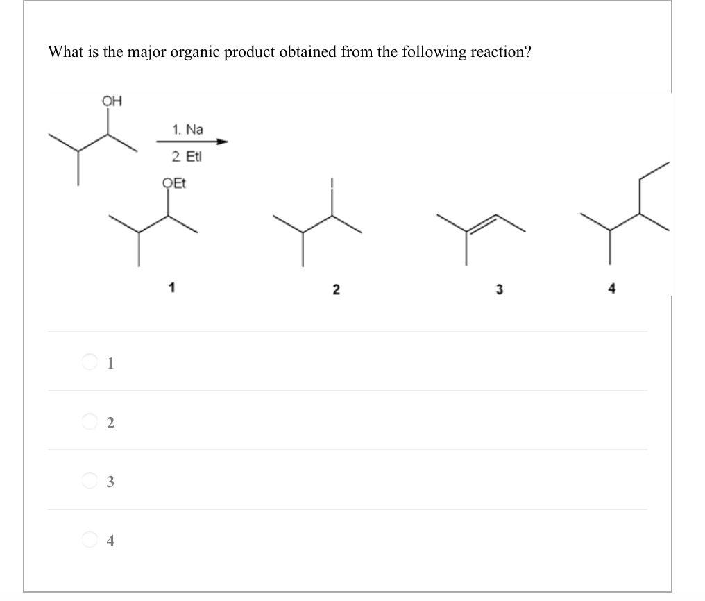 Solved What Is The Major Organic Product Obtained From The | Chegg.com