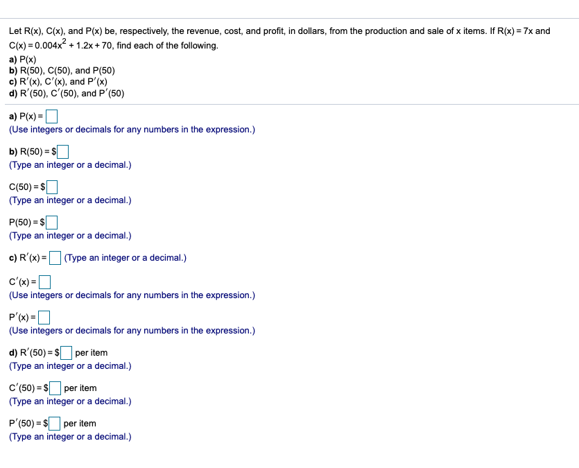 Solved Let R X C X And P X Be Respectively The Rev Chegg Com