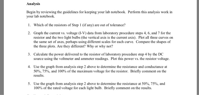 Solved Analysis Begin by reviewing the guidelines for | Chegg.com