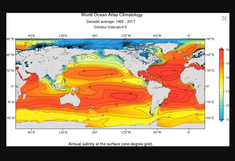 Solved 21. How is salinity at 2000 m depth (Figure 3 A−5 ) | Chegg.com