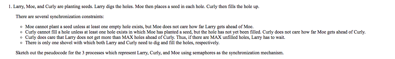 Solved 1. Larry, Moe, and Curly are planting seeds. Larry | Chegg.com