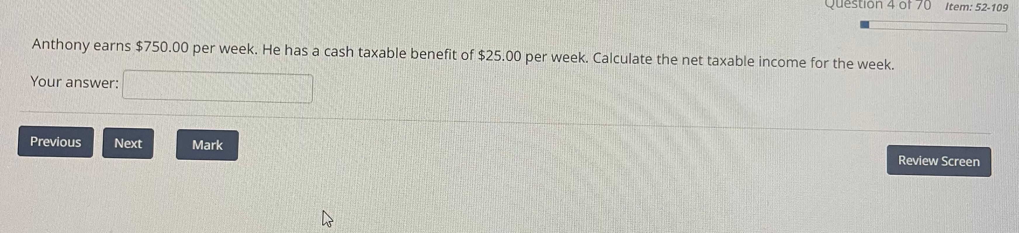 Solved Anthony earns $750.00 per week. He has a cash taxable | Chegg.com