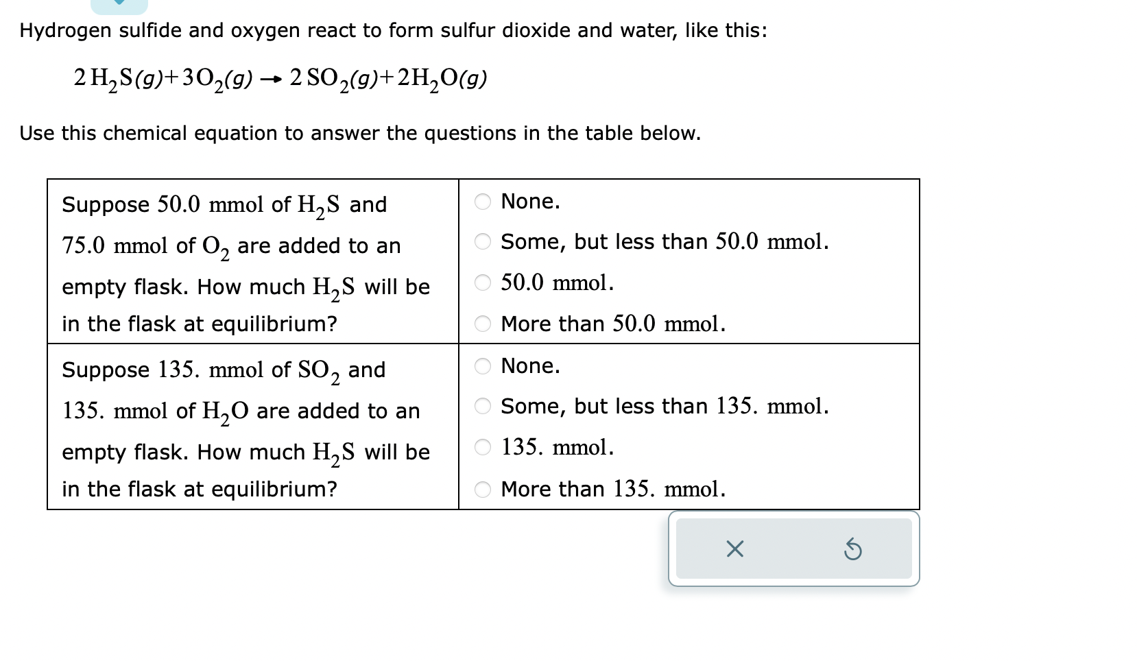 Solved Hydrogen sulfide and oxygen react to form sulfur | Chegg.com