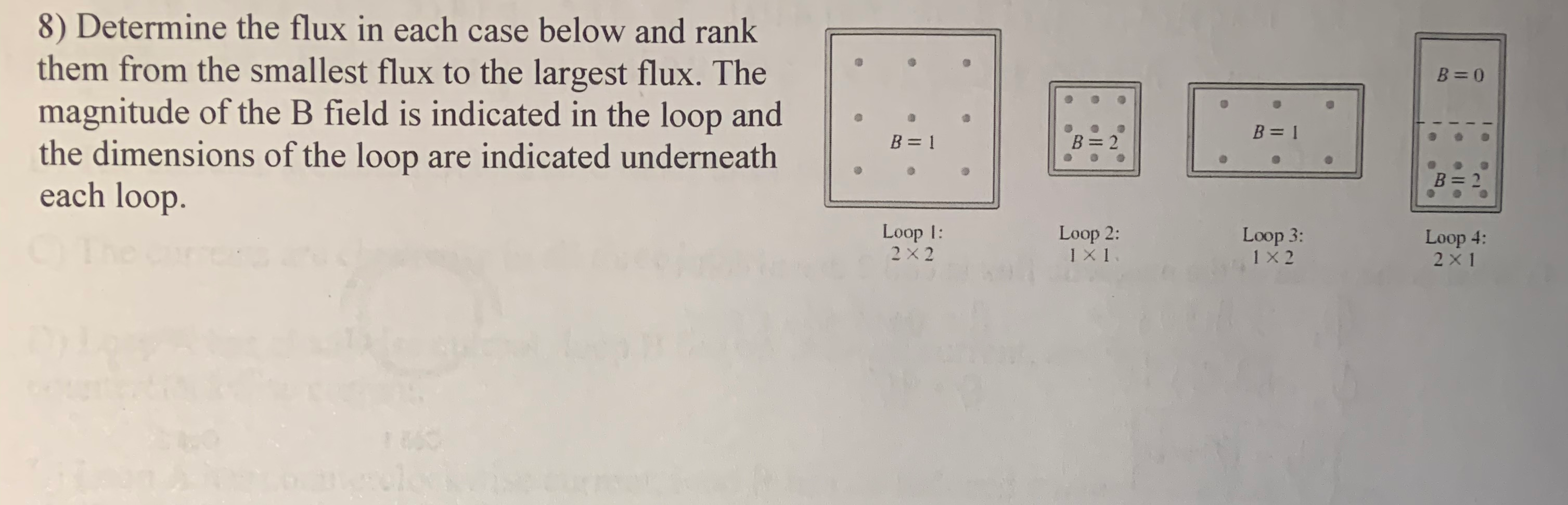 Solved B =0 8) Determine the flux in each case below and | Chegg.com