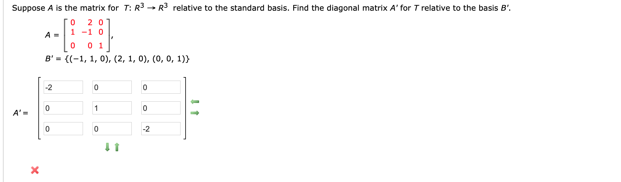 Solved Suppose A is the matrix for T R3 → R3 relative to