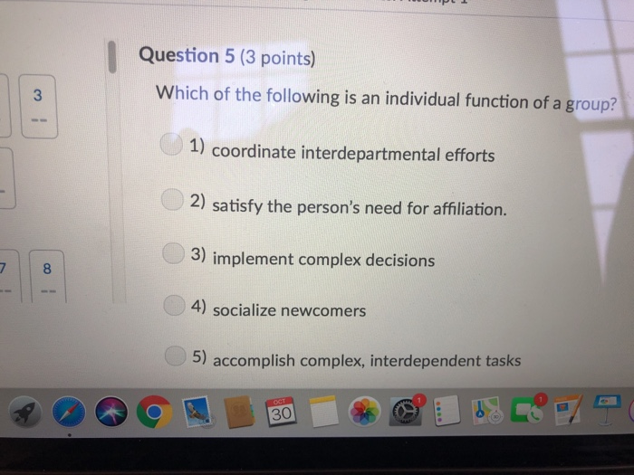 Solved Question 5 (3 points) 3 Which of the following is an | Chegg.com