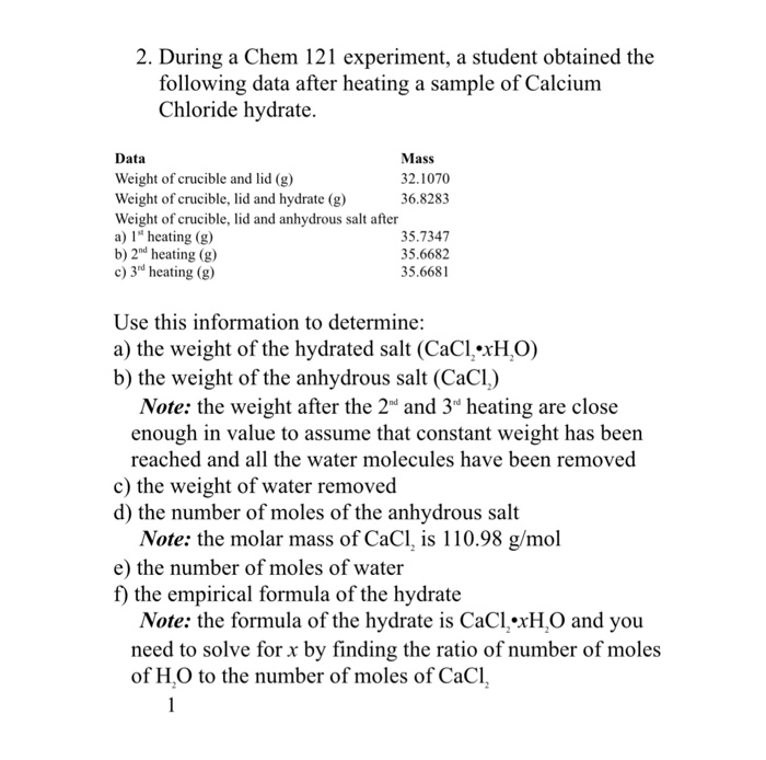 chem 121 experiment 2