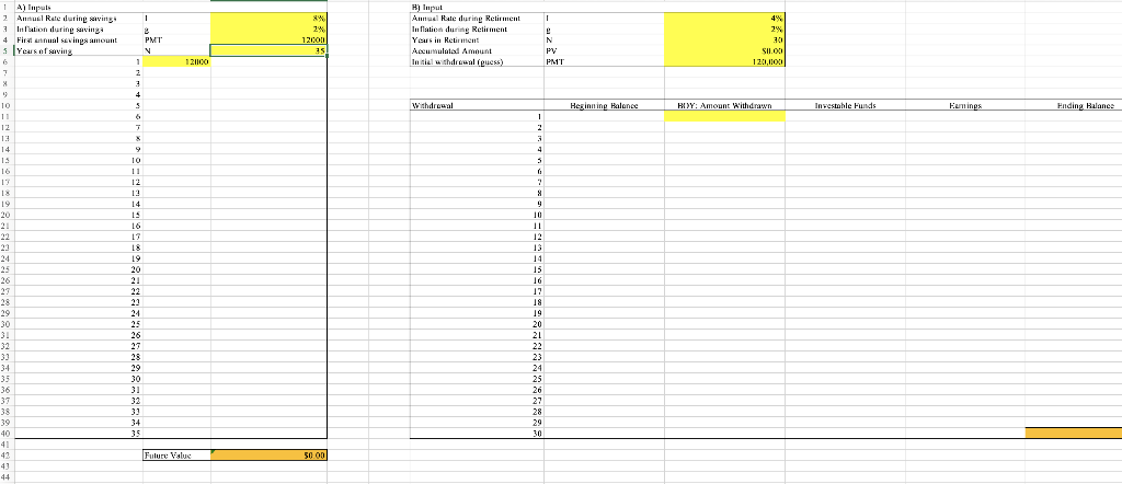 Solved NEED EXCEL FUNCTIONS ON HOW TO GET ANSWERS TO | Chegg.com