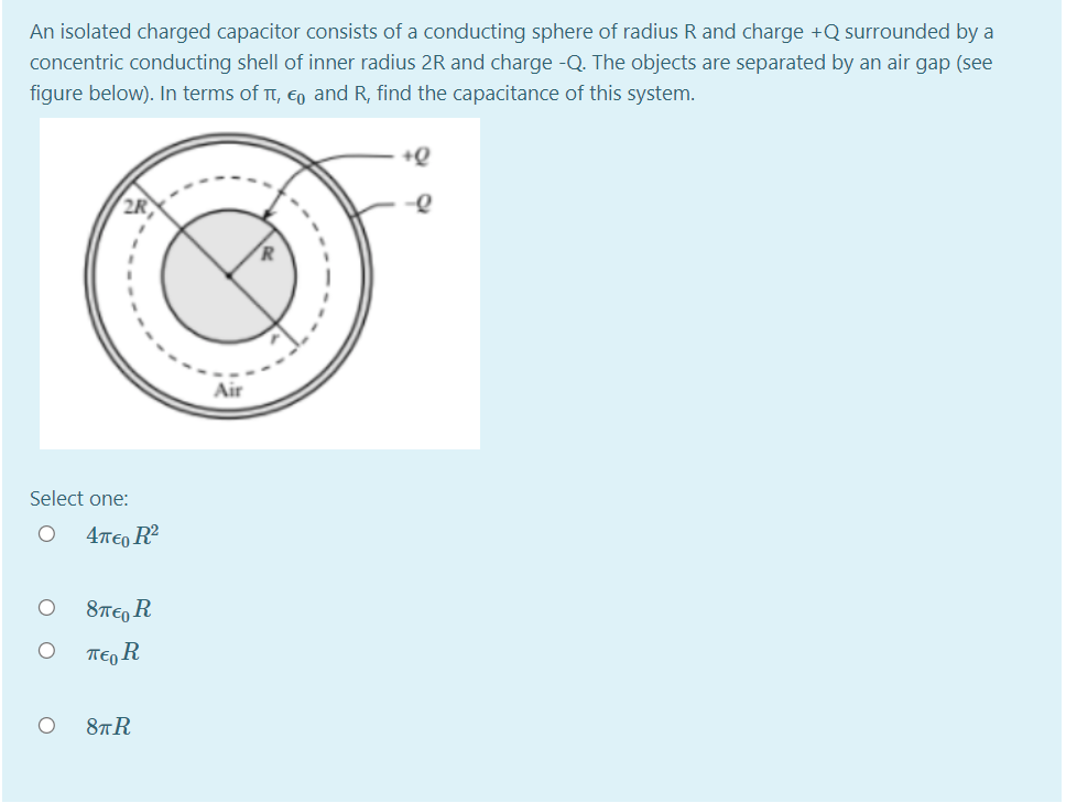 Solved An isolated charged capacitor consists of a | Chegg.com