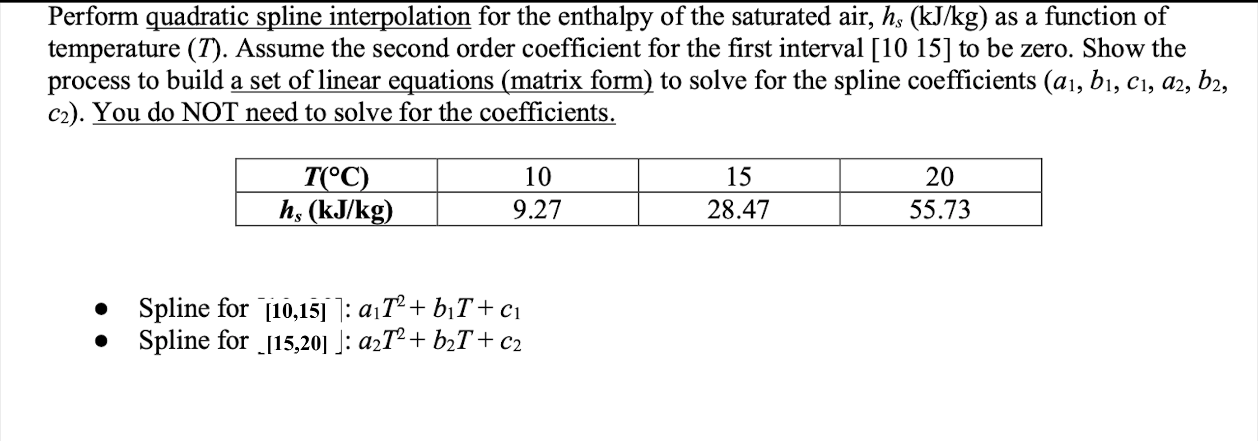 Solved Perform quadratic spline interpolation for the