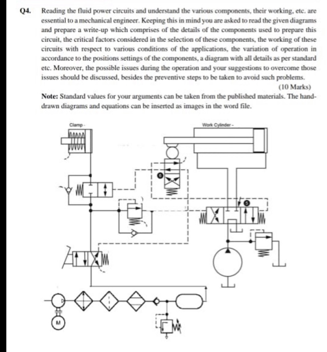 Q4. Reading the fluid power circuits and understand | Chegg.com