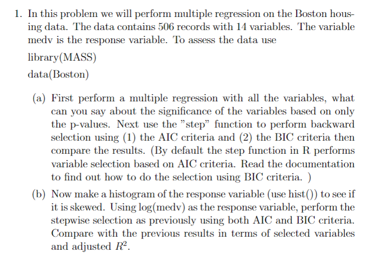 Solved 1. In this problem we will perform multiple | Chegg.com