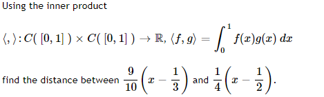 Solved Using the inner product | Chegg.com