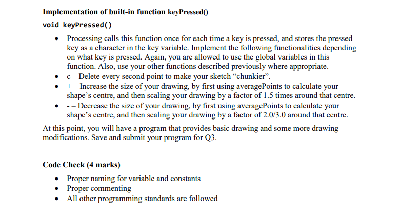 Simple Drawing program - 40 marks Implement a simple | Chegg.com