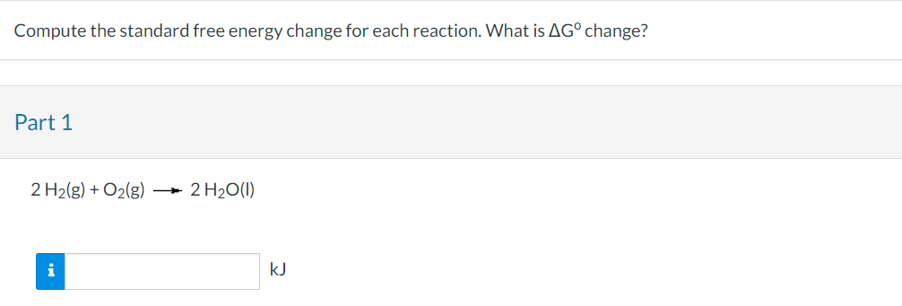 Solved Compute the standard free energy change for each | Chegg.com
